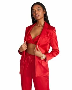 STEVEMADDEN Women's Clothing AUDREY JACKET RED