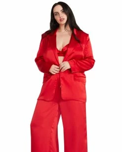 STEVEMADDEN Women's Clothing AUDREY JACKET RED