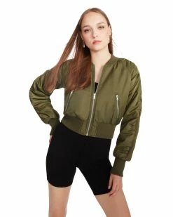 STEVEMADDEN Women's Clothing EVA JACKET OLIVE