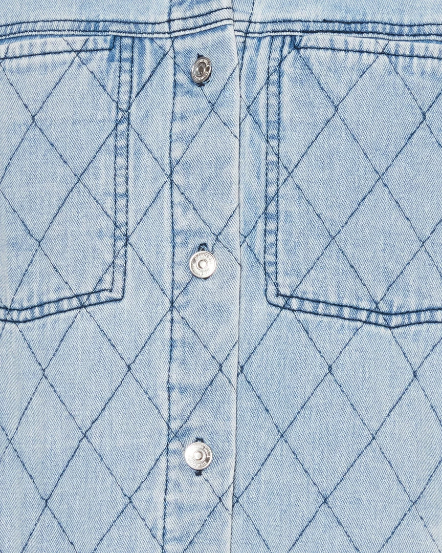 STEVEMADDEN LENNON SHACKET DENIM FABRIC