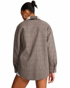 STEVEMADDEN SOPHIA SHACKET LIGHT TAUPE Women's Clothing