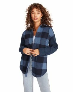 SteveMadden SOPHIA SHACKET NAVY Women's Clothing