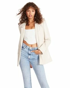 STEVEMADDEN AUDREY BLAZER BONE Women's Clothing
