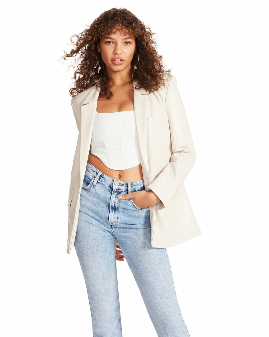 STEVEMADDEN AUDREY BLAZER BONE Women's Clothing