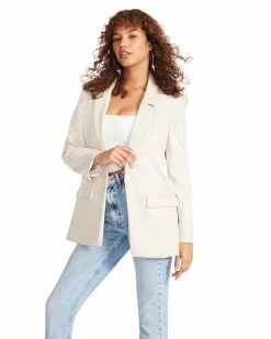 STEVEMADDEN AUDREY BLAZER BONE Women's Clothing