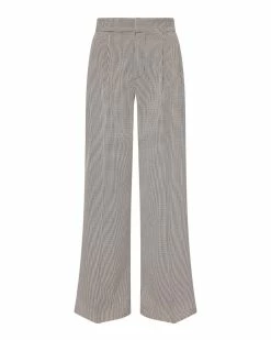 STEVEMADDEN ISABELLA PLAID PANT BLACK Women's Clothing