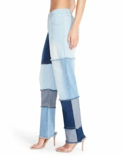 STEVEMADDEN KYLIE PANT DENIM FABRIC Women's Clothing