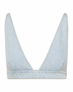 STEVEMADDEN Women's Clothing KENDRA BRA TOP DENIM FABRIC
