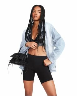 STEVEMADDEN CASSIE TOP DENIM FABRIC