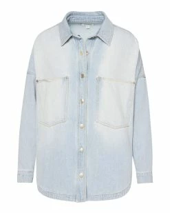 STEVEMADDEN CASSIE TOP DENIM FABRIC