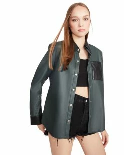 STEVEMADDEN SAM TOP GREEN Women's Clothing