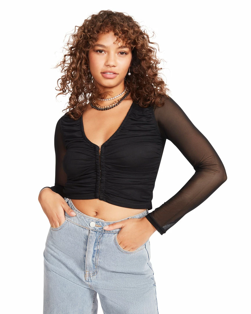 STEVEMADDEN Women's Clothing LUNA TOP BLACK