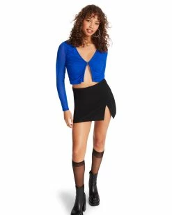 STEVEMADDEN Women's Clothing LUNA TOP BLUE