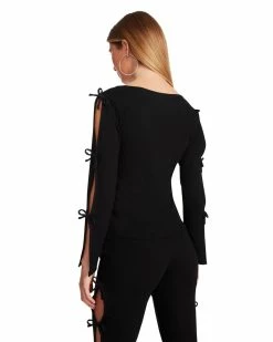 STEVEMADDEN Women's Clothing ANGELINA TOP BLACK