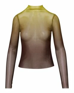 STEVEMADDEN Women's Clothing ELIZA TOP OMBRE CITRON
