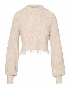 STEVEMADDEN CAMILLE SWEATER BEIGE Women's Clothing