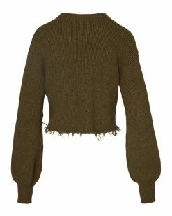 STEVEMADDEN CAMILLE SWEATER OLIVE Women's Clothing