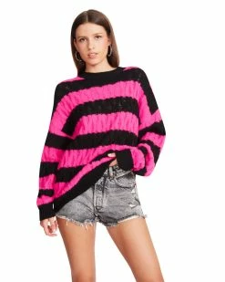 STEVEMADDEN KARLI SWEATER HOT PINK
