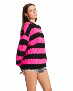 STEVEMADDEN KARLI SWEATER HOT PINK