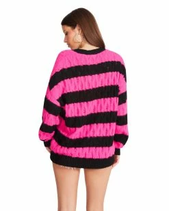 STEVEMADDEN KARLI SWEATER HOT PINK