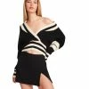 STEVEMADDEN Women's Clothing ADDISON PULLOVER BLACK