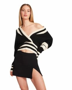 STEVEMADDEN Women's Clothing ADDISON PULLOVER BLACK