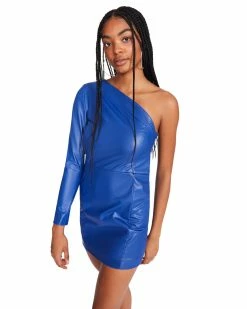STEVEMADDEN Women's Clothing FAYE DRESS BLUE