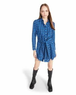 STEVEMADDEN PEYTON DRESS BLUE Women's Clothing