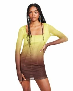 STEVEMADDEN FREYA DRESS CITRON Women's Clothing
