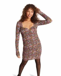 STEVEMADDEN RAVEN FLORAL DRESS PINK