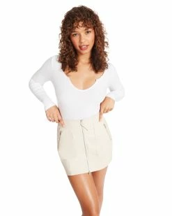 STEVEMADDEN Women's Clothing IDA SKIRT BONE