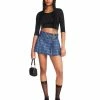 STEVEMADDEN CHER PLAID SKIRT BLUE Women's Clothing