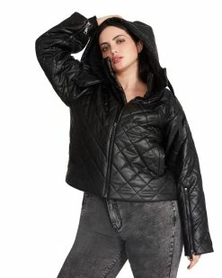 STEVEMADDEN HAYLE JACKET BLACK Women's Clothing