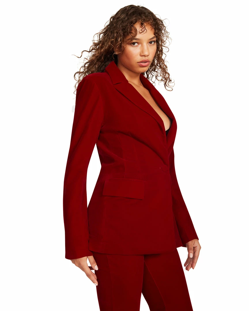 STEVEMADDEN HARLOW BLAZER RED