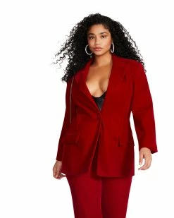 STEVEMADDEN HARLOW BLAZER RED