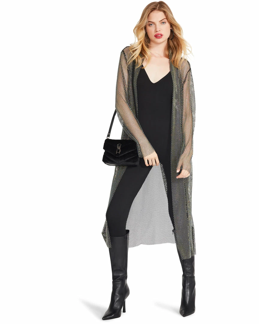 STEVEMADDEN CHARLIZE DUSTER BLACK Women's Clothing