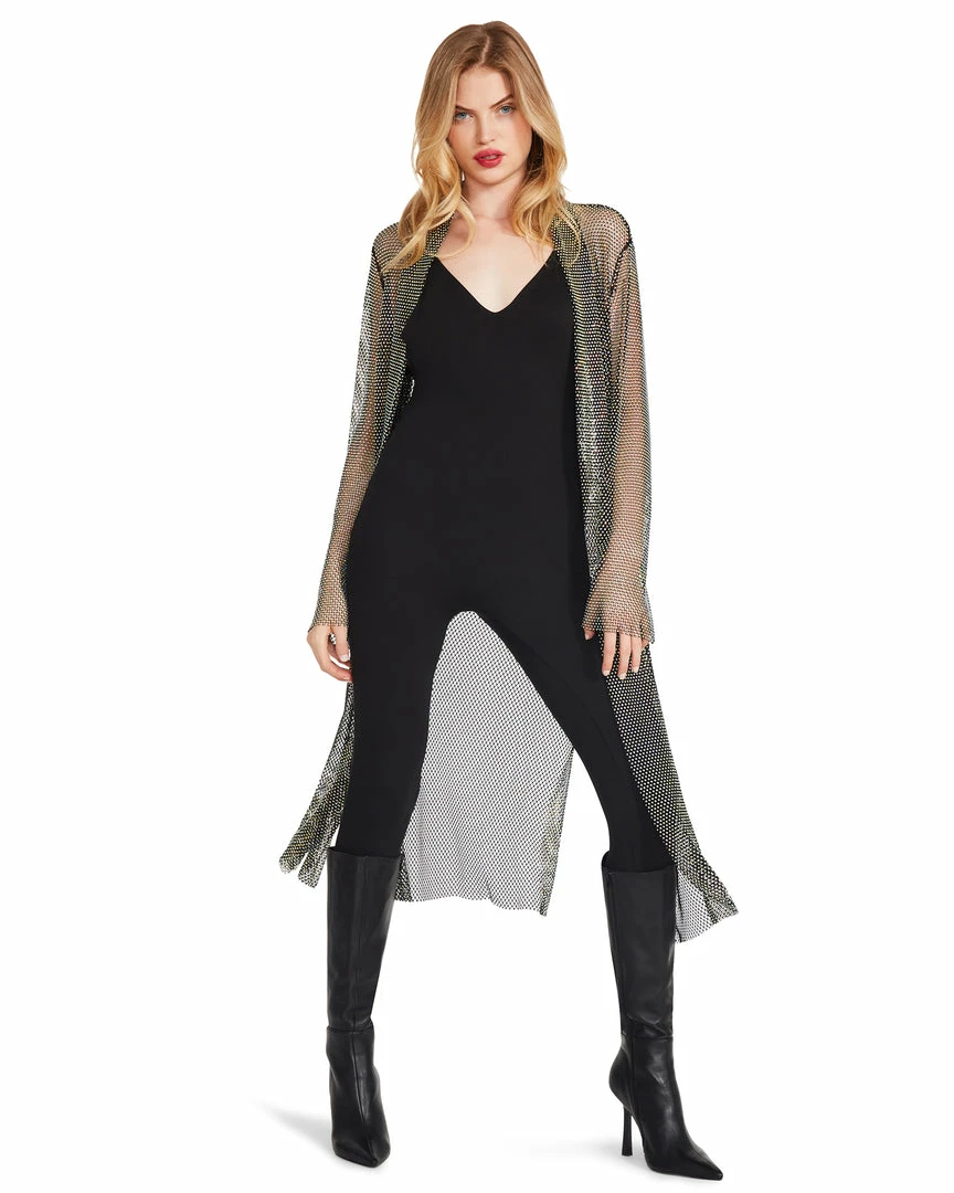 STEVEMADDEN CHARLIZE DUSTER BLACK Women's Clothing