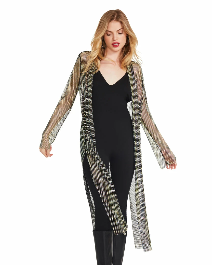 STEVEMADDEN CHARLIZE DUSTER BLACK Women's Clothing