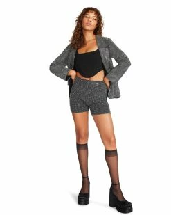 STEVEMADDEN Women's Clothing AYA SHORT SILVER