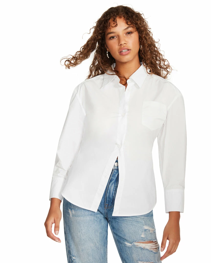 STEVEMADDEN NADIA SHIRT WHITE Women's Clothing