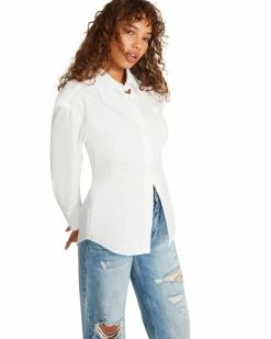 STEVEMADDEN NADIA SHIRT WHITE Women's Clothing