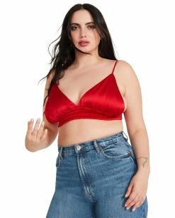STEVEMADDEN PEPPER BRA TOP RED Women's Clothing