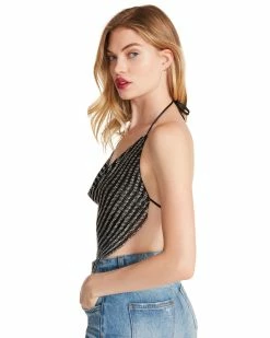 STEVEMADDEN Women's Clothing JANET TOP BLACK