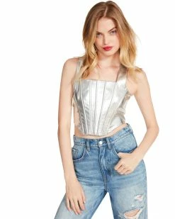 STEVEMADDEN KIMMIE CORSET SILVER