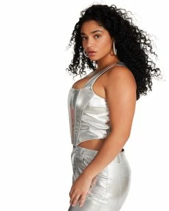 STEVEMADDEN KIMMIE CORSET SILVER