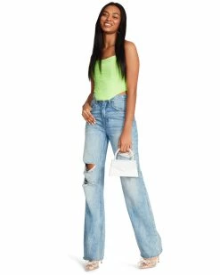 STEVEMADDEN Women's Clothing DAHLIA TOP NEON GREEN