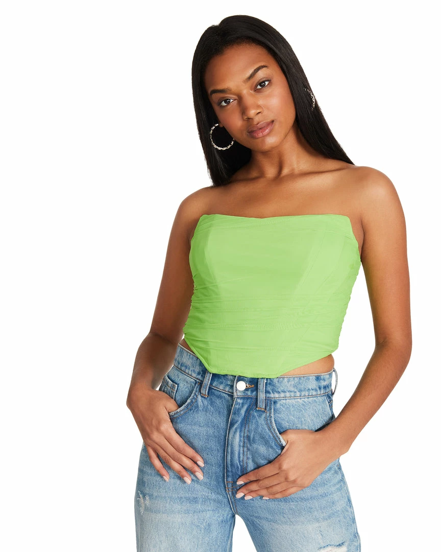 STEVEMADDEN Women's Clothing DAHLIA TOP NEON GREEN