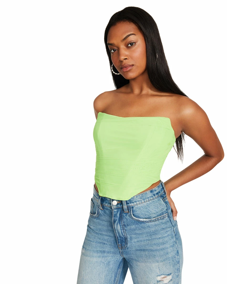 STEVEMADDEN Women's Clothing DAHLIA TOP NEON GREEN
