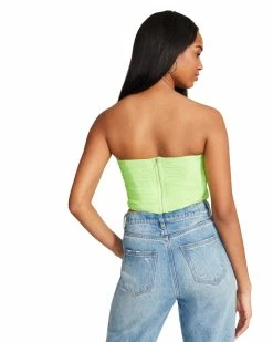 STEVEMADDEN Women's Clothing DAHLIA TOP NEON GREEN
