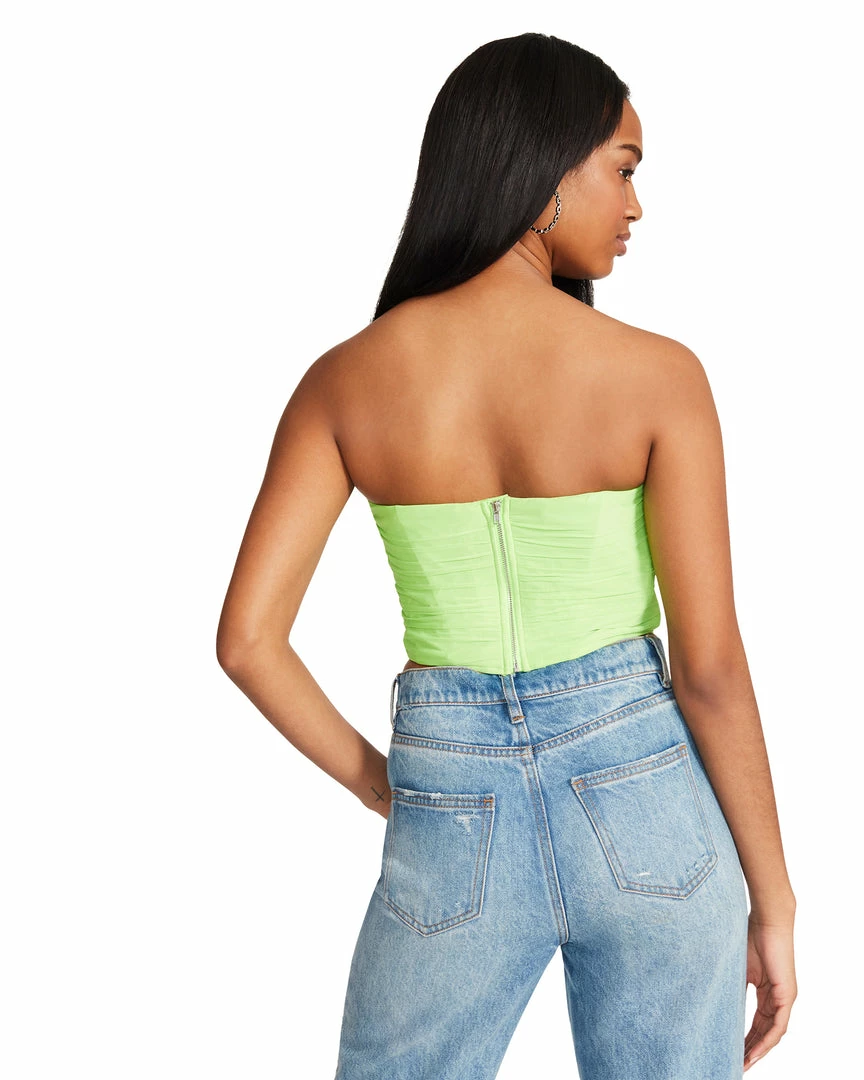 STEVEMADDEN Women's Clothing DAHLIA TOP NEON GREEN